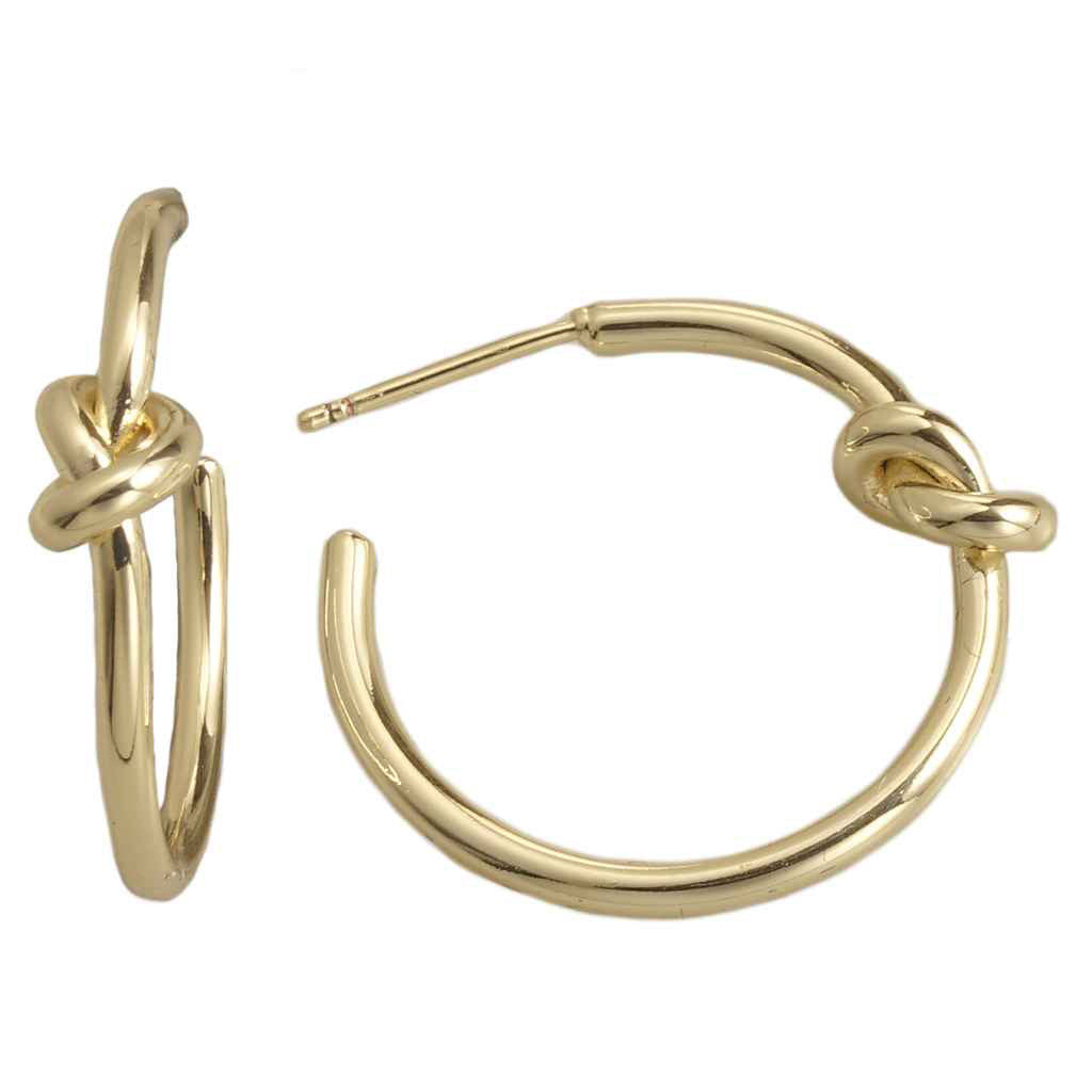 Gold Knot Hoops