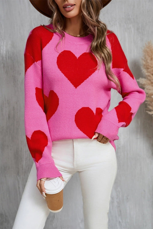 Valentine Heart Knit Sweater