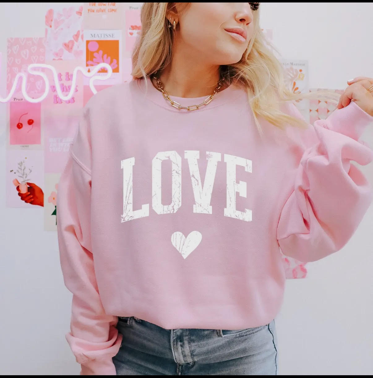 Distressed Love Sweatshirt
