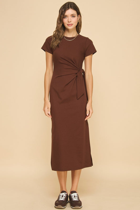 Brown Tie Dress