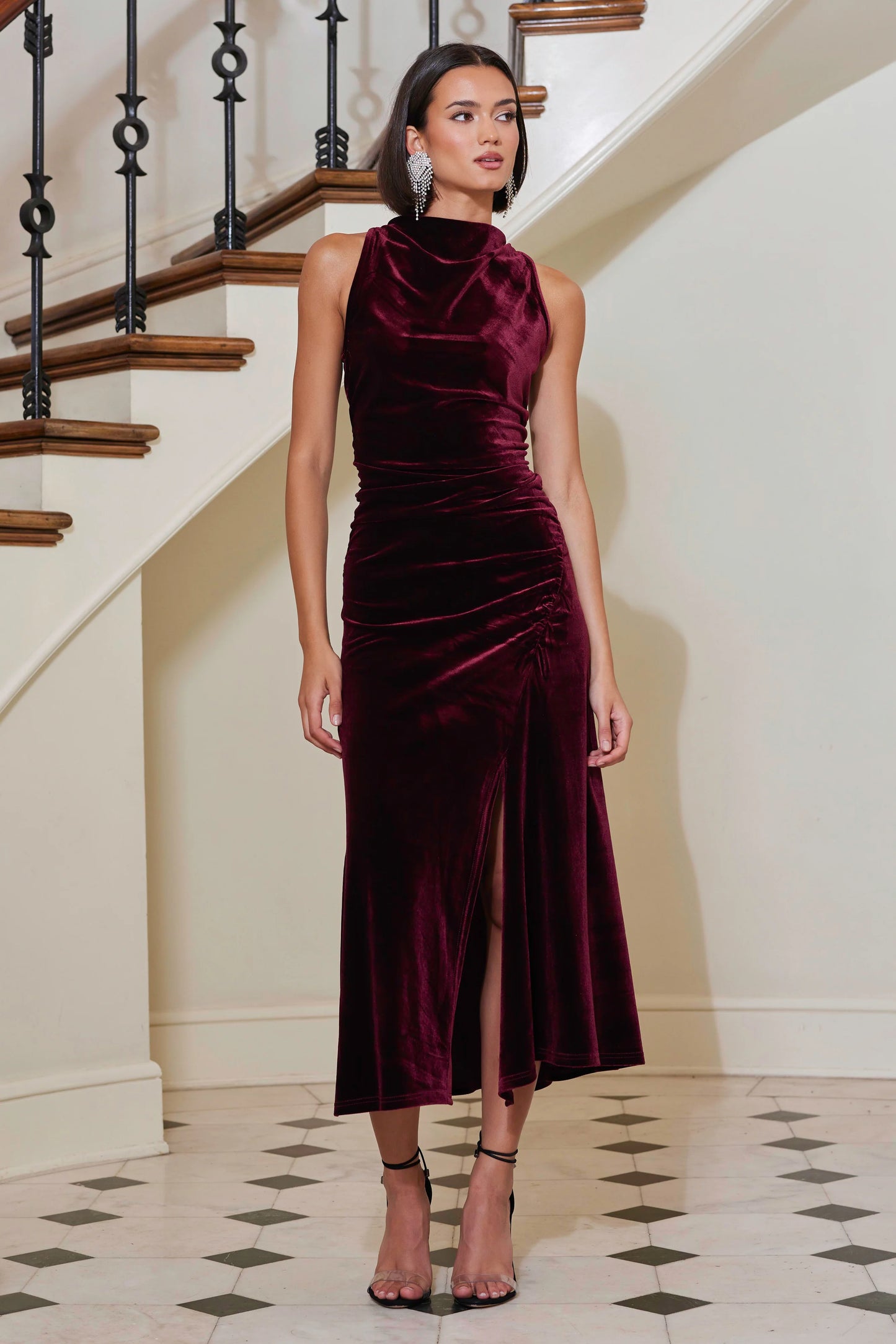 Elle Velvet Halter Dress