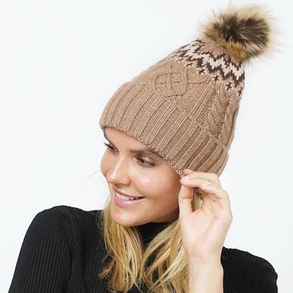 Knit Beanie with Pom Pom