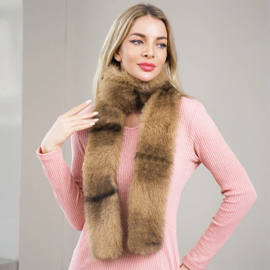 Fluffy Faux Fur Long Wrap Scarf
