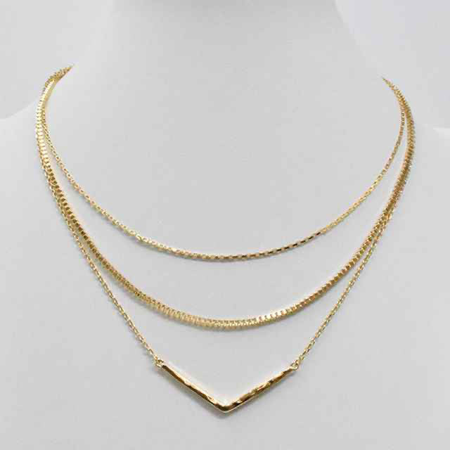 Gold Necklace Stack
