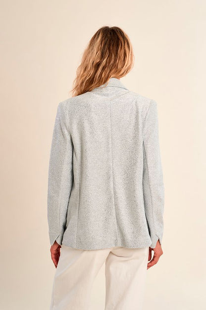Ladies Knitted Blazer - Silver