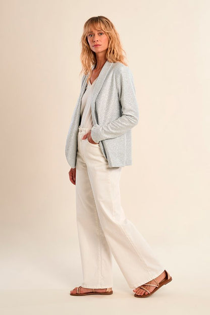 Ladies Knitted Blazer - Silver