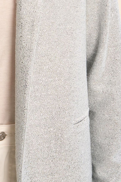 Ladies Knitted Blazer - Silver
