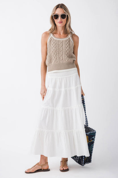 Linda Scoop Neck Crop Cami