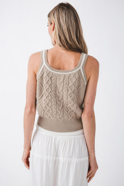 Linda Scoop Neck Crop Cami