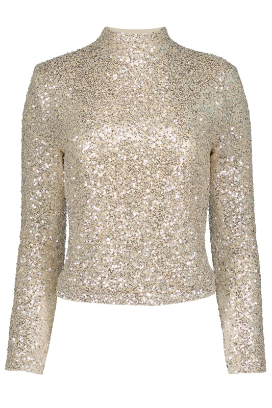 Sublime Funnel Neck Top Champagne
