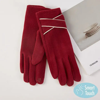Two Tone Crisscross Accent Smart Tough Gloves