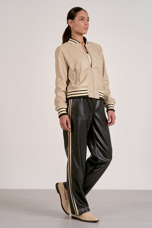 Black Track Pants Stripe